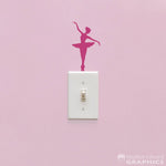 Ballerina Light Switch Decal - Lightswitch Ballet Decal - Light Switch Cover decor
