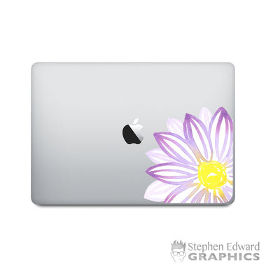 Purple Watercolor Flower Laptop Laptop and Tablet Decal | Sticker