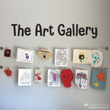 The Art Gallery Decal | Children Art Sticker | Kids Artwork Display Decal | Ver. 2