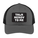 Talk Nerdy to Me | Men's Trucker Cap | Mesh Hat | Nerd Hat | Sarcastic Hat | Unisex | Funny Hat