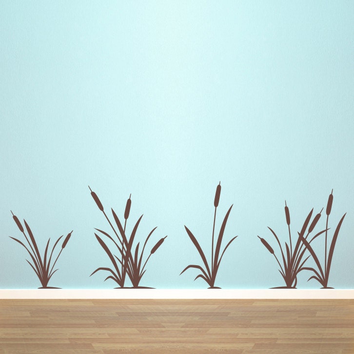 Cattails Decal Set. Woodland Nature Decor. Hunter Gift.