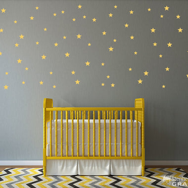 Stars Decal Set - 75 Star Stickers - Nursery Decor - Bedroom Wall Decals