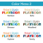 Playroom Vinyl Decal with Personalized Names | Children Bedroom Wall Decor | Multiple Colors