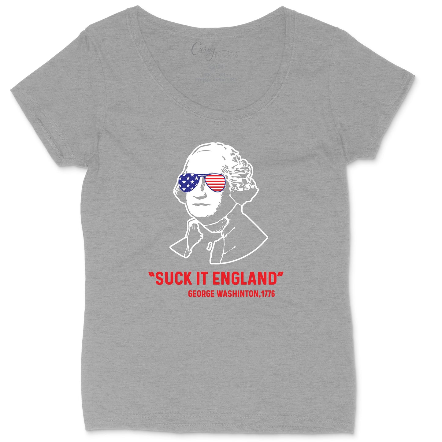 Suck It England | Ladies Plus Size T-Shirt | Fourth of July | Funny Patriotic Shirt | Fireworks Shirt