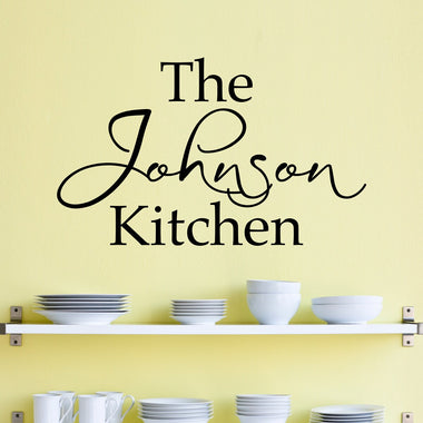 Personalized Name Kitchen Wall Decal - Custom Name Decal - Kitchen Wall Art - Large