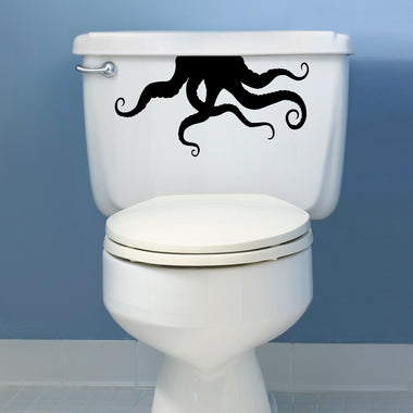 Octopus Toilet Decal - Octopus Attack Decal - Bathroom Decal