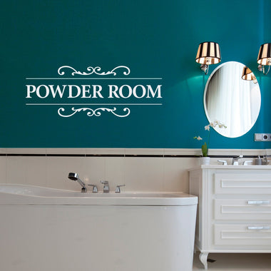 Powder Room Decal - Bathroom Wall Decor - Restroom Wall Decal - Powderroom