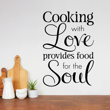 Cooking with Love provides food for the Soul Decal