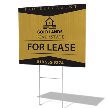 12 x 18 Printed Coroplast Yard Signs (20 Pack)