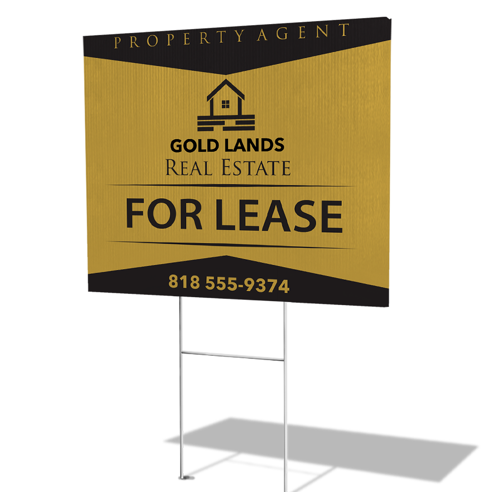 12 x 18 Printed Coroplast Yard Signs (20 Pack)