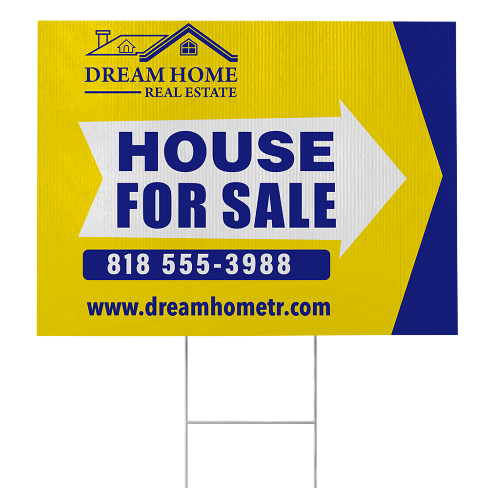 24 x 36 Printed Coroplast Yard Signs (5 Pack)