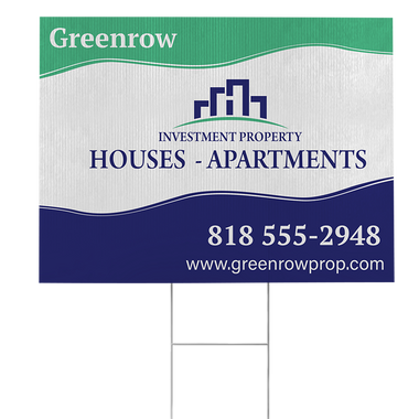 24 x 18 Printed Coroplast Yard Signs (10 Pack)