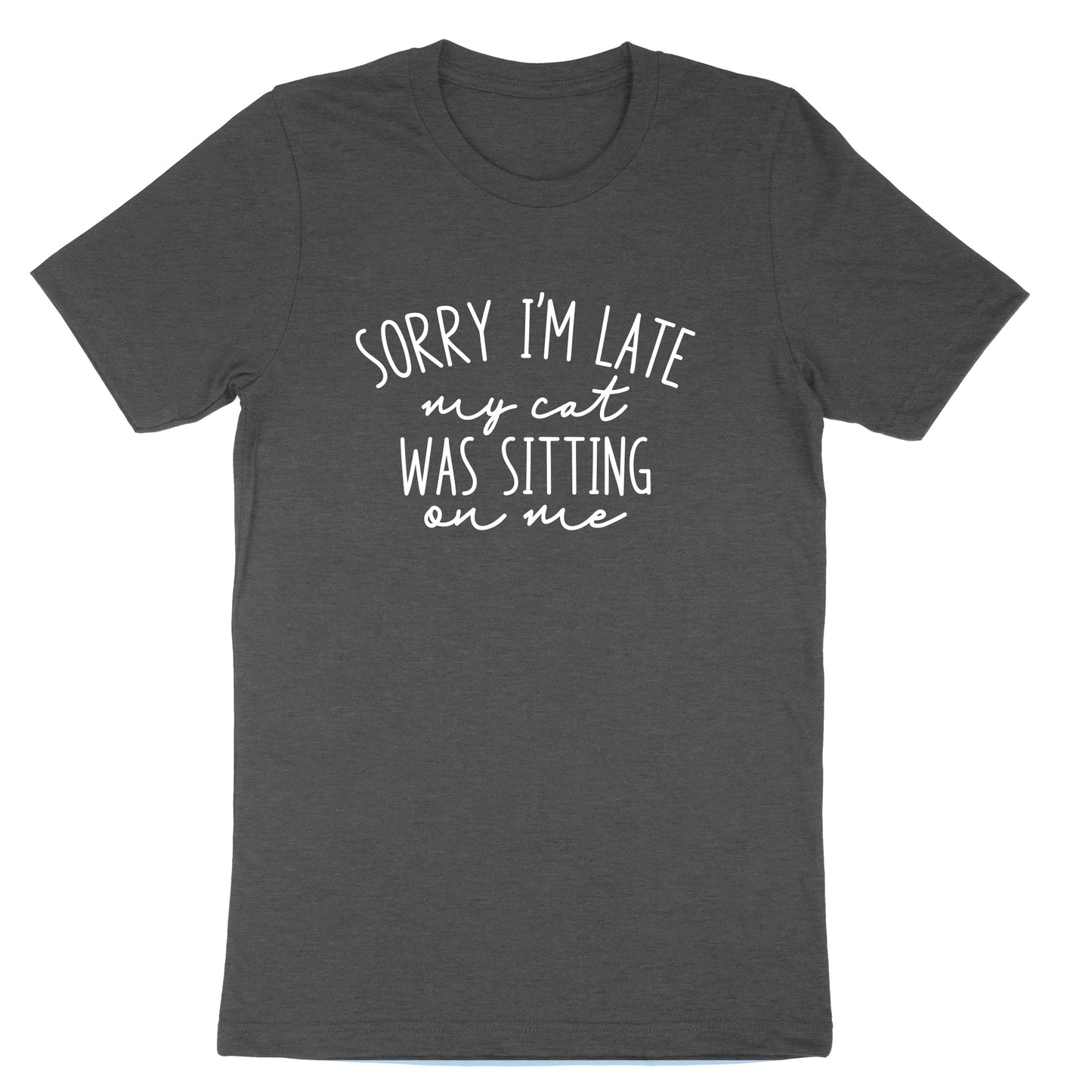 Sorry I'm Late My Cat Was Sitting on Me | Mens & Ladies Classic T-Shirt