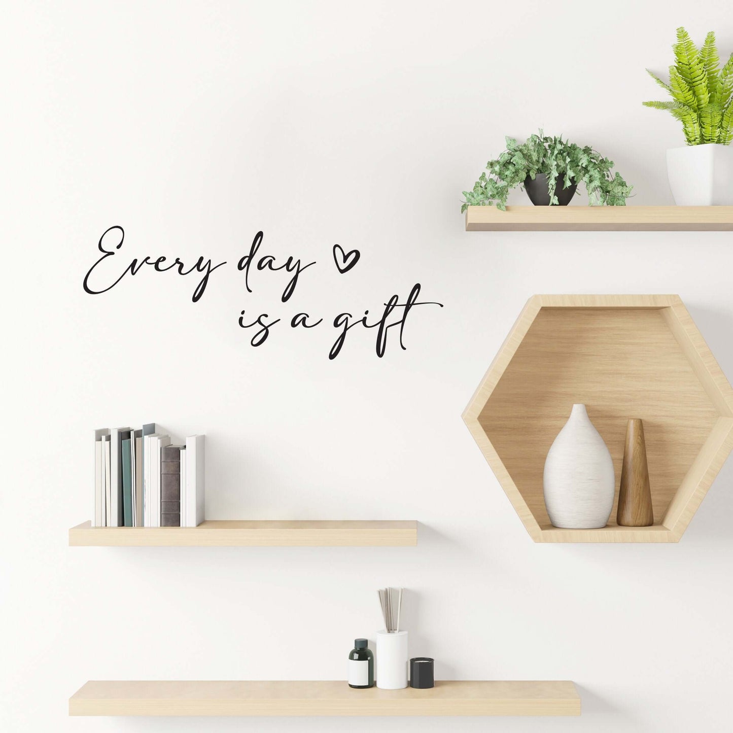 Every Day is a Gift Vinyl Decal | Inspirational Quote Sticker Decor