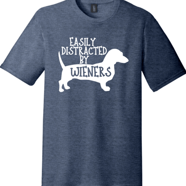 Easily Distracted by Weiners | District Perfect Tri Tee