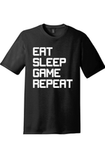 Eat Sleep Game Repeat | District Perfect Tri Tee