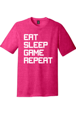 Eat Sleep Game Repeat | District Perfect Tri Tee
