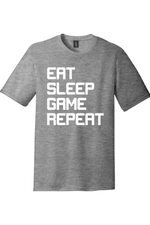 Eat Sleep Game Repeat | District Perfect Tri Tee