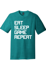 Eat Sleep Game Repeat | District Perfect Tri Tee