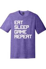 Eat Sleep Game Repeat | District Perfect Tri Tee