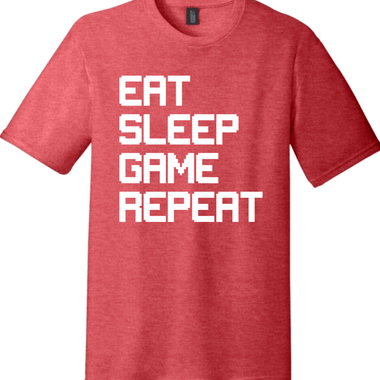 Eat Sleep Game Repeat | District Perfect Tri Tee