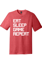 Eat Sleep Game Repeat | District Perfect Tri Tee