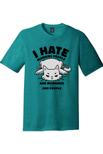 I Hate Morning People and Mornings and People Cat Shirt | District Perfect Tri Tee
