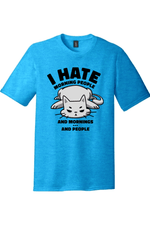 I Hate Morning People and Mornings and People Cat Shirt | District Perfect Tri Tee
