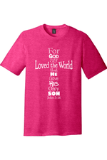 John 3_16 Cross | District Perfect Tri Tee