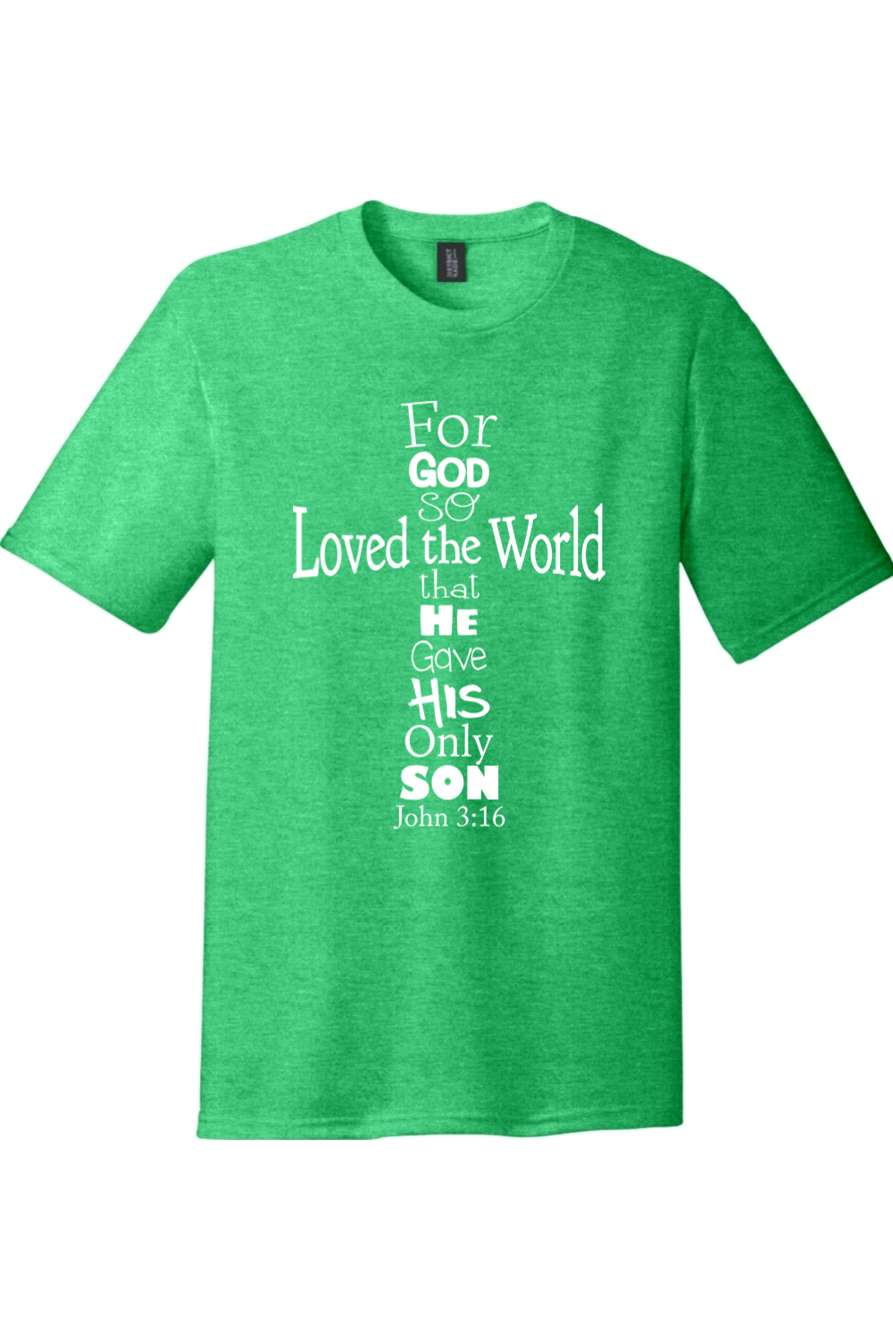 John 3_16 Cross | District Perfect Tri Tee