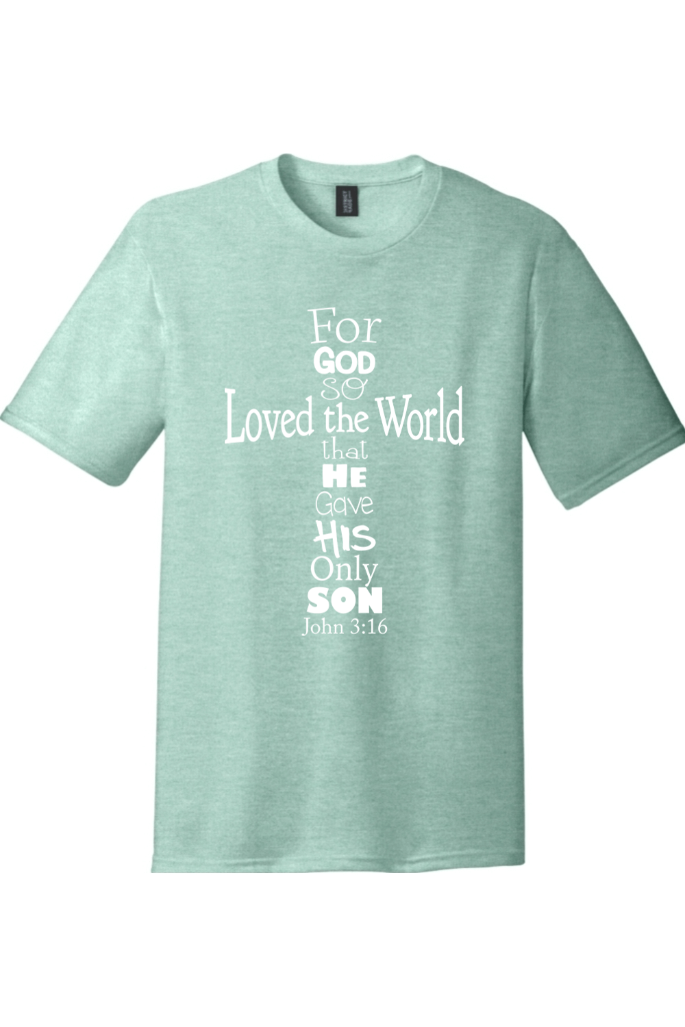 John 3_16 Cross | District Perfect Tri Tee