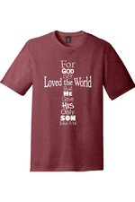 John 3_16 Cross | District Perfect Tri Tee