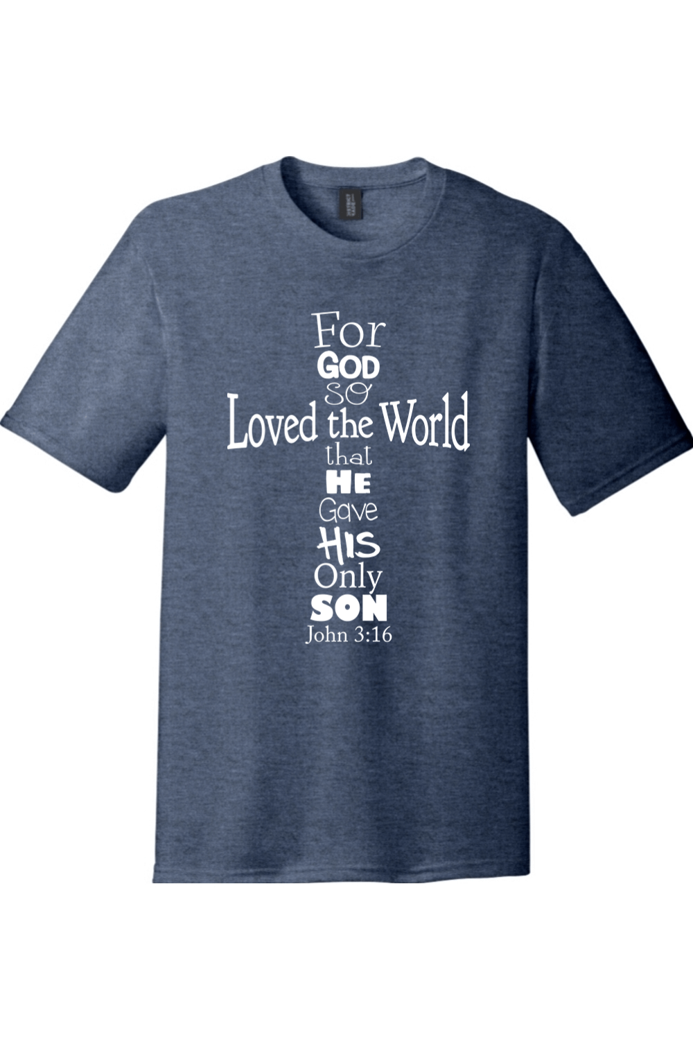 John 3_16 Cross | District Perfect Tri Tee
