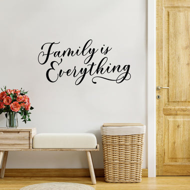 Family is Everything Wall Decal. Script font.