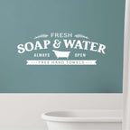 Fresh Soap and Water Vintage Sign Decal