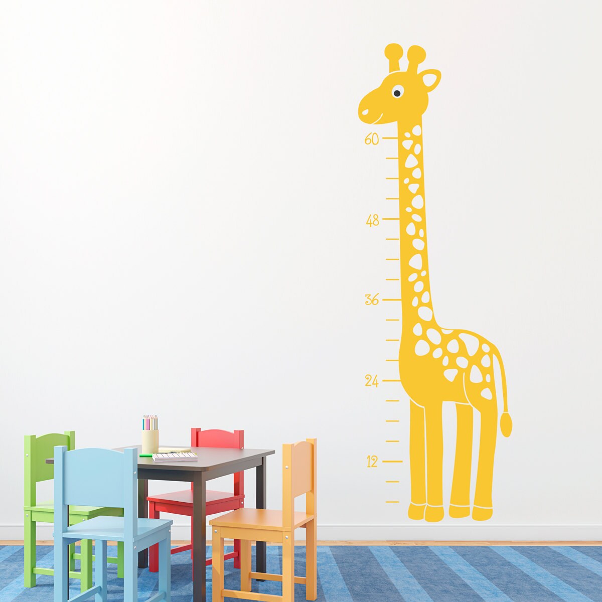 Giraffe Growth Chart Decal | Giraffe Wall Decor | Growth Chart for Children