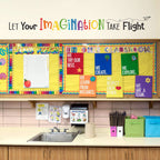Let Your Imagination Take Flight Decal. Rainbow colors.