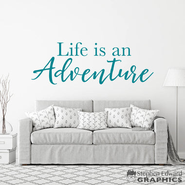 Life is an Adventure Wall Decal | Adventure Vinyl Quote