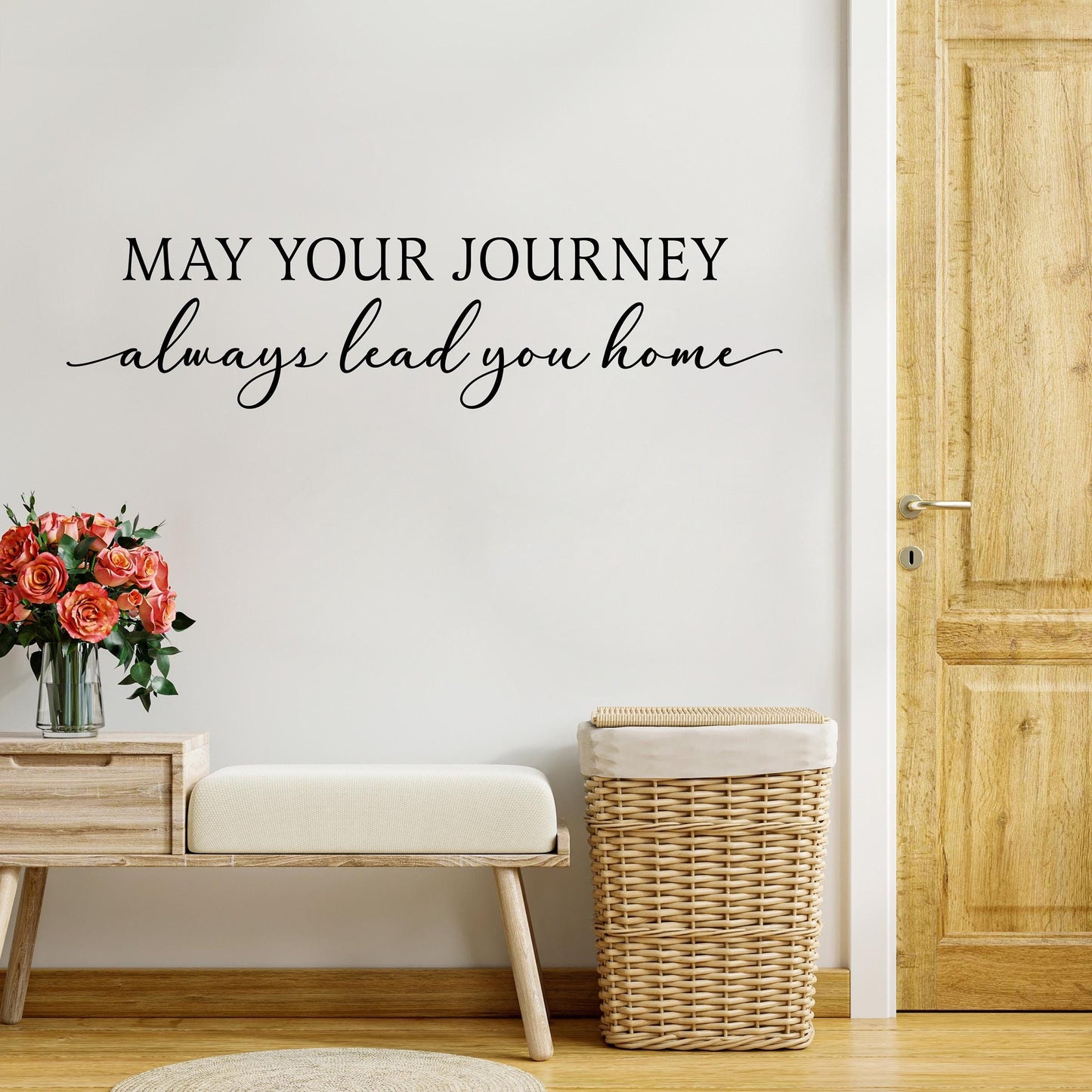 May your Journey always lead you home Decal. Entryway Decor.
