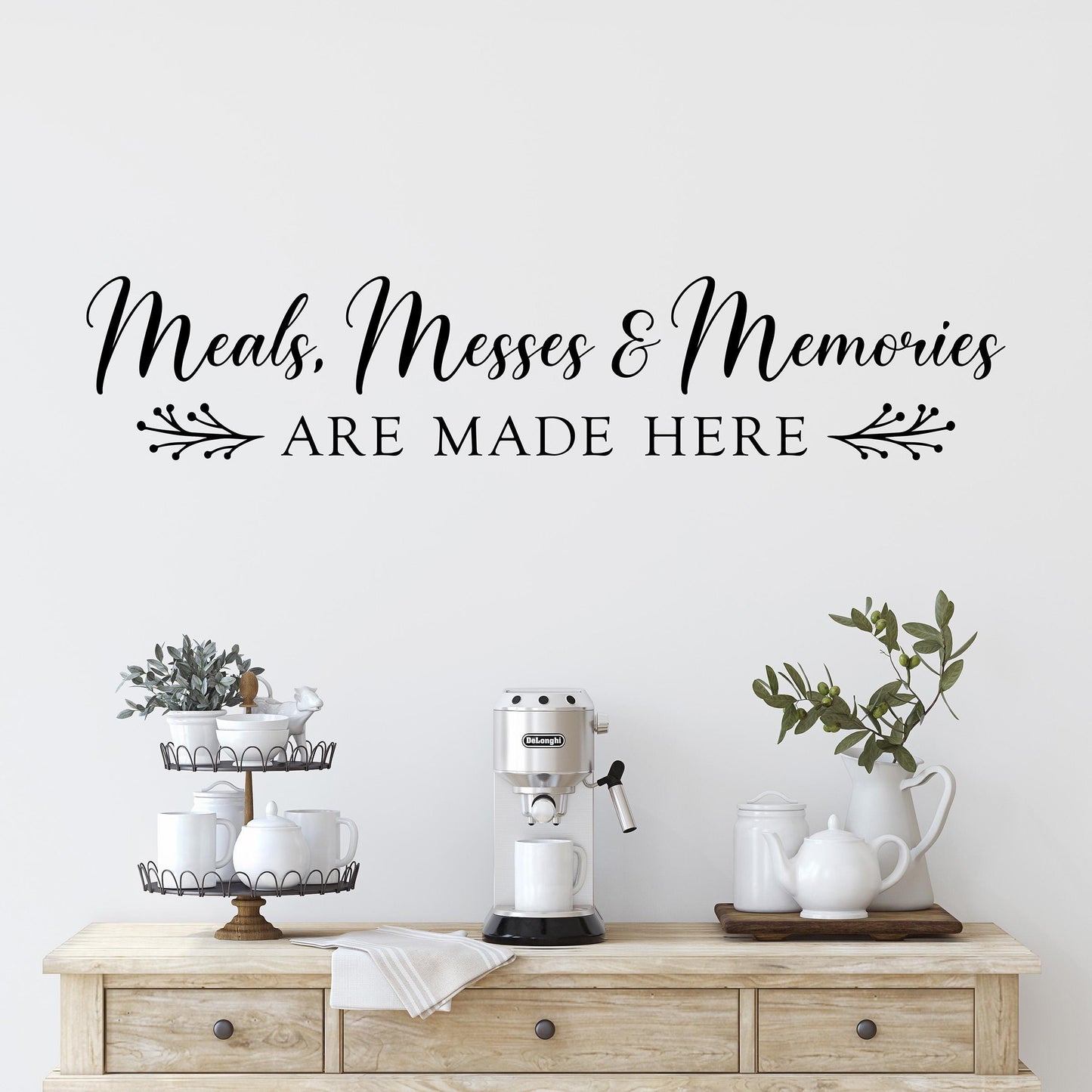 Meals, Messes & Memories are made here Decal. Kitchen Decor.