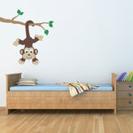 Monkey Wall Decal - Monkey on a Branch Vinyl Wall Art - Children Wall Decals