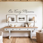 Our Family Memories wall decal