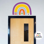 Pencil Rainbow Decal. Pencil incorporated into a rainbow graphic for classroom decor.