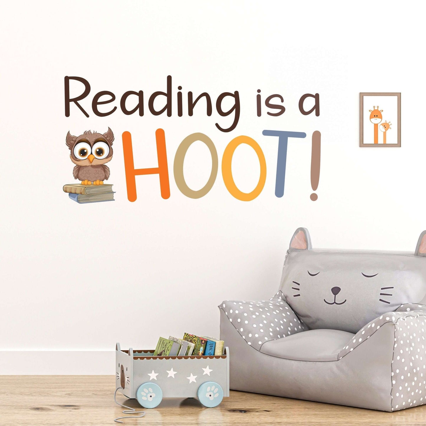 Reading is a Hoot Printed Decal | Children Wall Vinyl | Teacher Gift | Library Decor