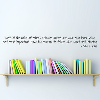 Jobs Quote Wall Decal | Follow your Heart | Steve Jobs Vinyl Decal