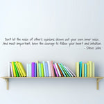 Jobs Quote Wall Decal | Follow your Heart | Steve Jobs Vinyl Decal