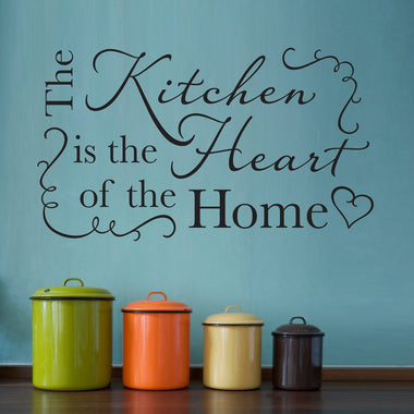 The Kitchen is the heart of the home Decal - Kitchen Wall Decal - Kitchen Decor