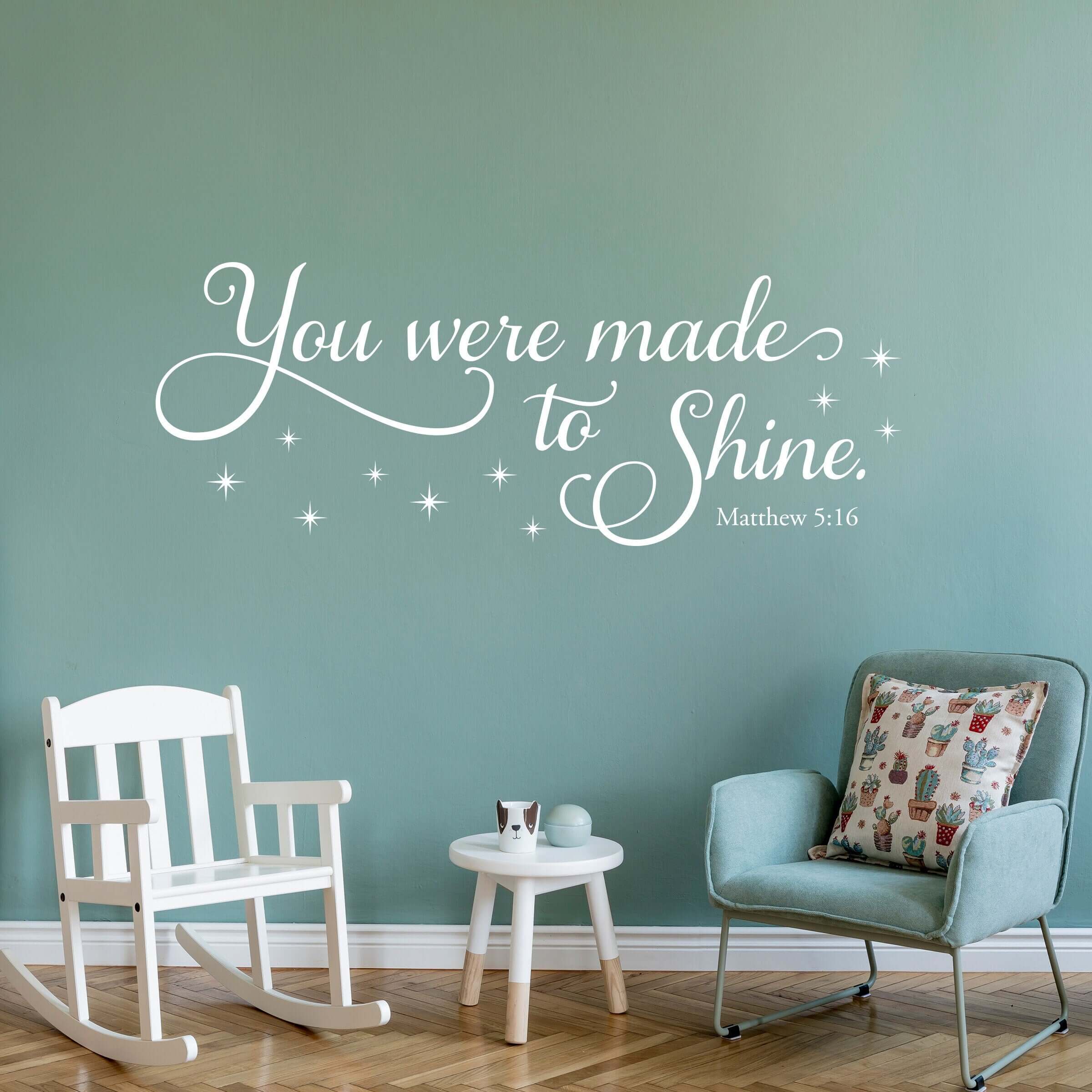 You were made to Shine Decal | Matthew 5:16 | Christian Decor