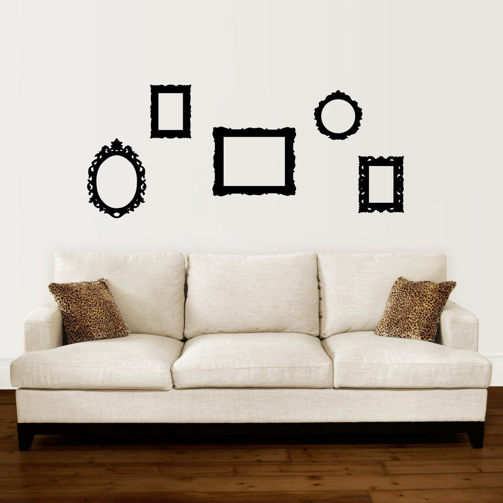 Picture Frame Decals. Set of 5. Baroque Style Wall Decor.