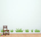 Grass Wall Decal - Set of 7 Grass Patches - Children Wall Decal - Coordinating decal set for Tree Decal - Ver. 2